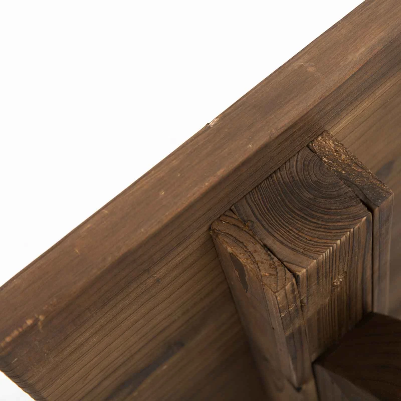 Tuintafel balkontafel houten tafel weerbestendig wielvorm massief hout naturel