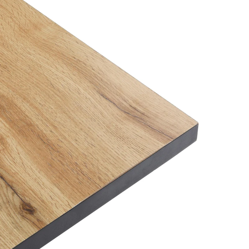 Küchentisch 130x80 cm, Modernes Design, Stabiler Esstisch für Küche und Wohnzimmer, Hellbraun