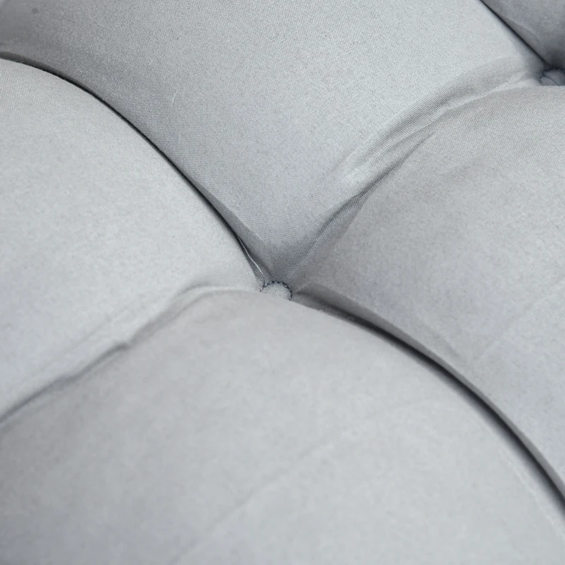 Outsunny 2pc Reclining Zero Gravity Sun Loungers ,Folding Chaise Lounge Chair with Cushions, Light Grey