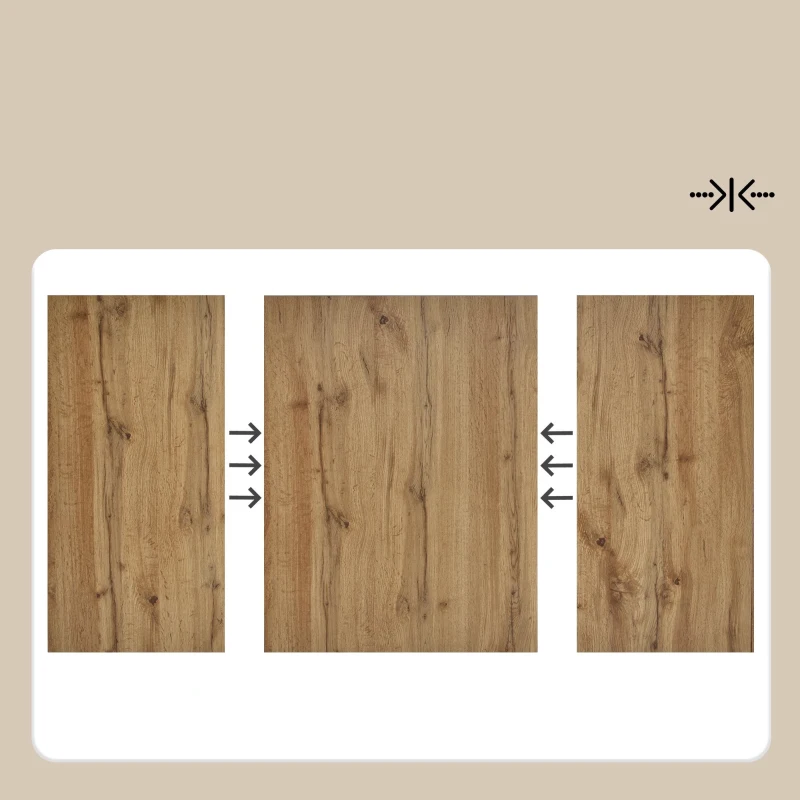 Küchentisch 130x80 cm, Modernes Design, Stabiler Esstisch für Küche und Wohnzimmer, Hellbraun
