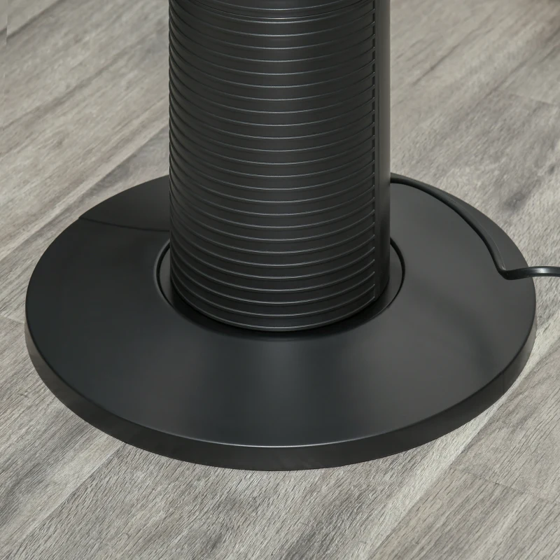 HOMCOM 46" Oscillating Tower Fan with Remote Control, 12H Timer, 3 Speed, 4 Modes, Quiet Cooling Fans, Electric Floor Standing Fan for Home Bedroom Office, Black