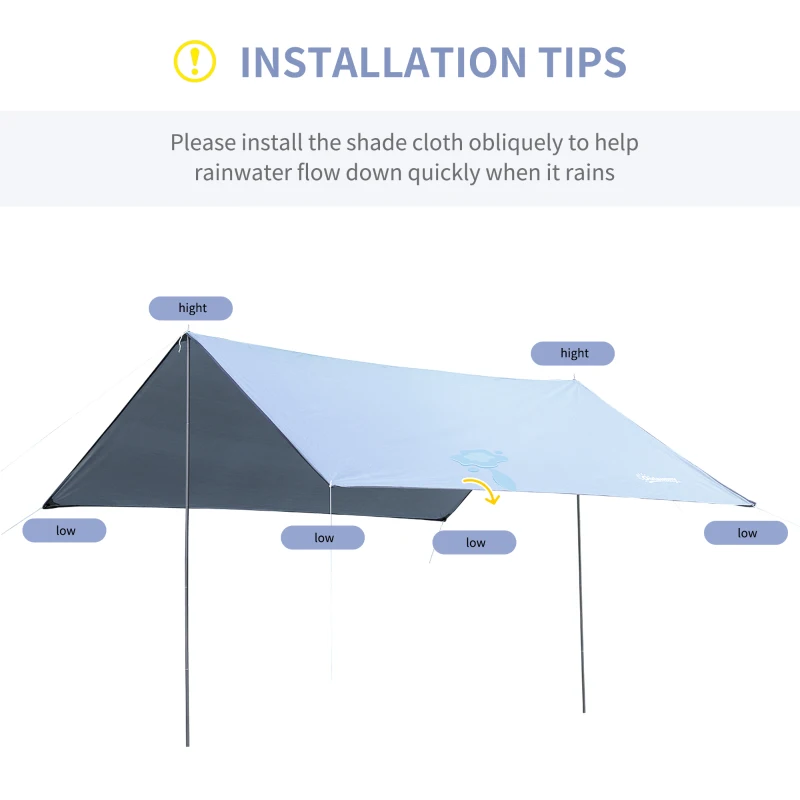 Outsunny Cort de Plajă Portabil Dublu cu Protecție UV și Geantă de Transport, 3x3 m, Alb