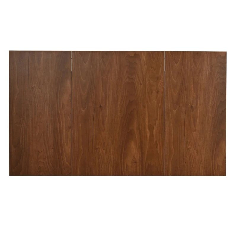 Table à manger de cuisine moderne, pour 4 à 6 personnes, 138,5×80×75 cm, Brun foncé