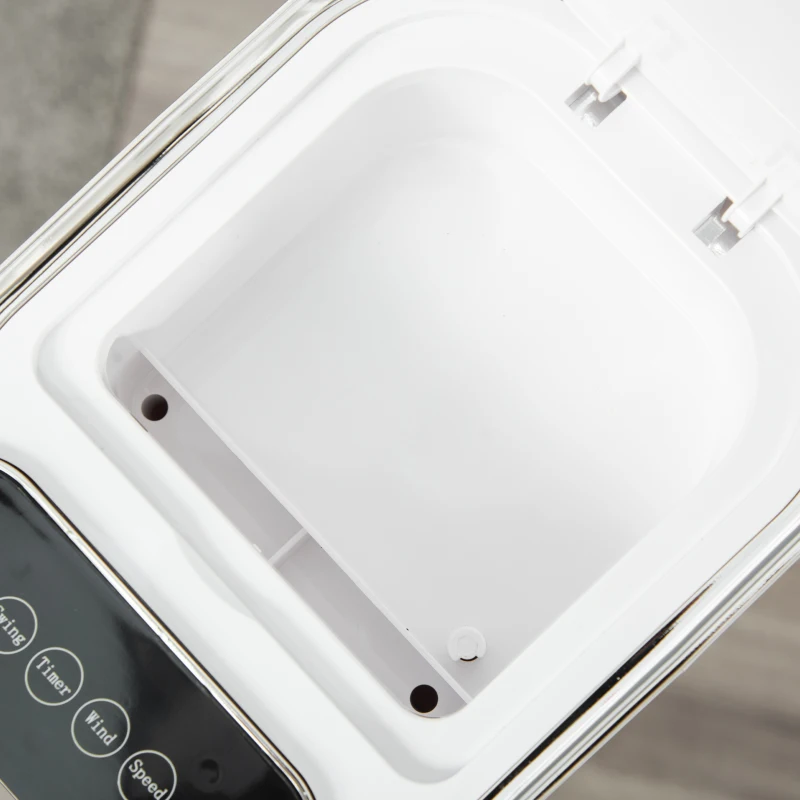 HOMCOM Portable Air Cooler, 6L Tank Humidifier Evaporative Ice Cooling Fan Water Conditioner Unit with 3 Modes, 3 Speed, Remote, Timer, Oscillating for Home Bedroom, White