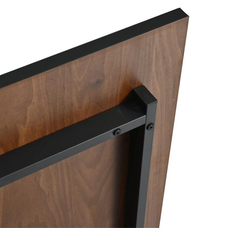 Table à manger de cuisine moderne, pour 4 à 6 personnes, 138,5×80×75 cm, Brun foncé