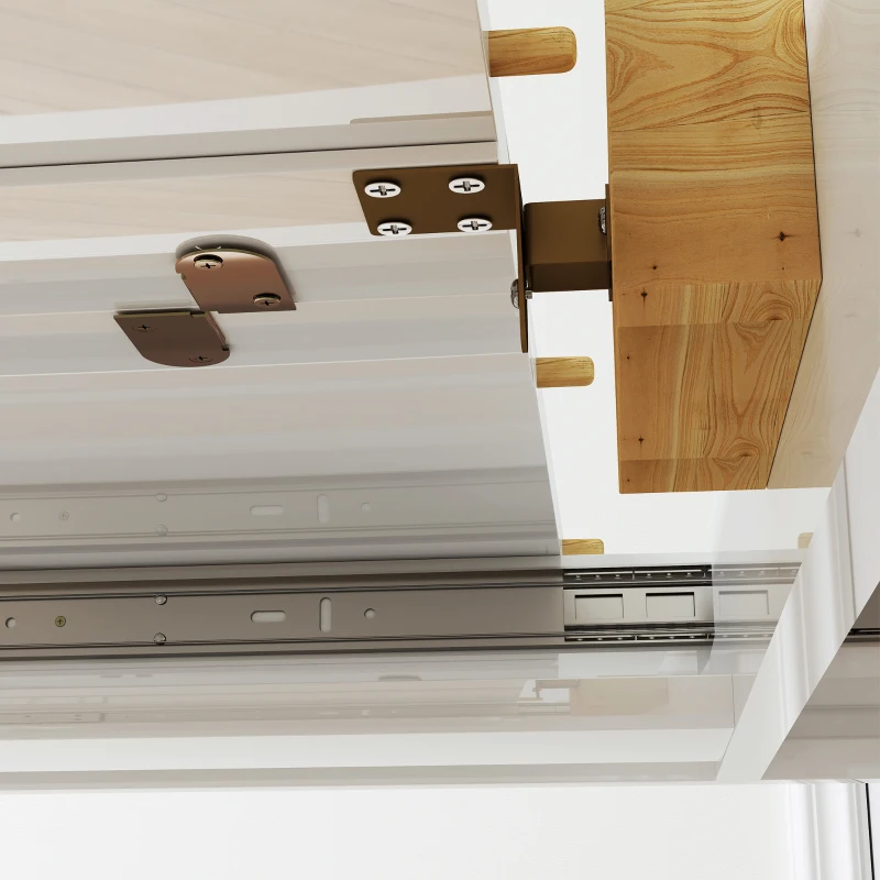 HOMCOM Tavolo da Pranzo Allungabile per 4-6 Persone con Pannelli a Ribalta, in Legno, 120-160x80x78 cm, Bianco