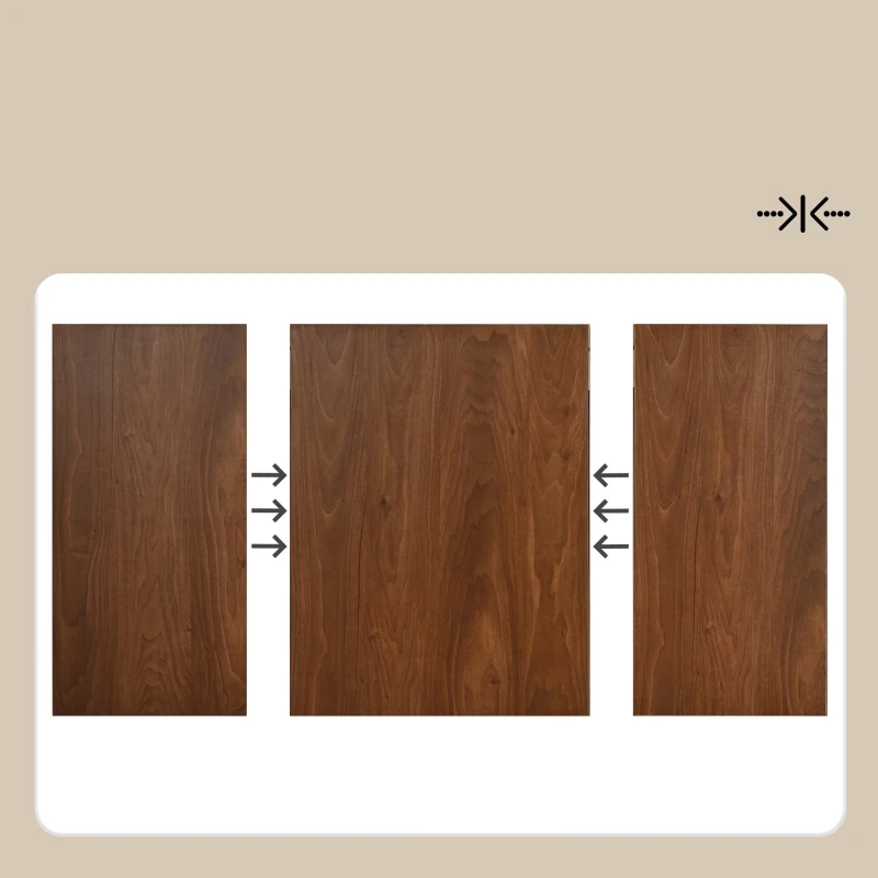 Table à manger de cuisine moderne, pour 4 à 6 personnes, 138,5×80×75 cm, Brun foncé