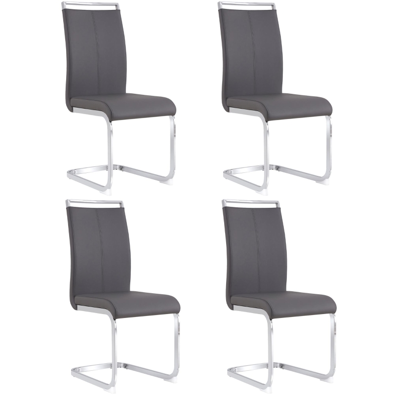 Ergonomischer Schwingstuhl Kunstleder Grau