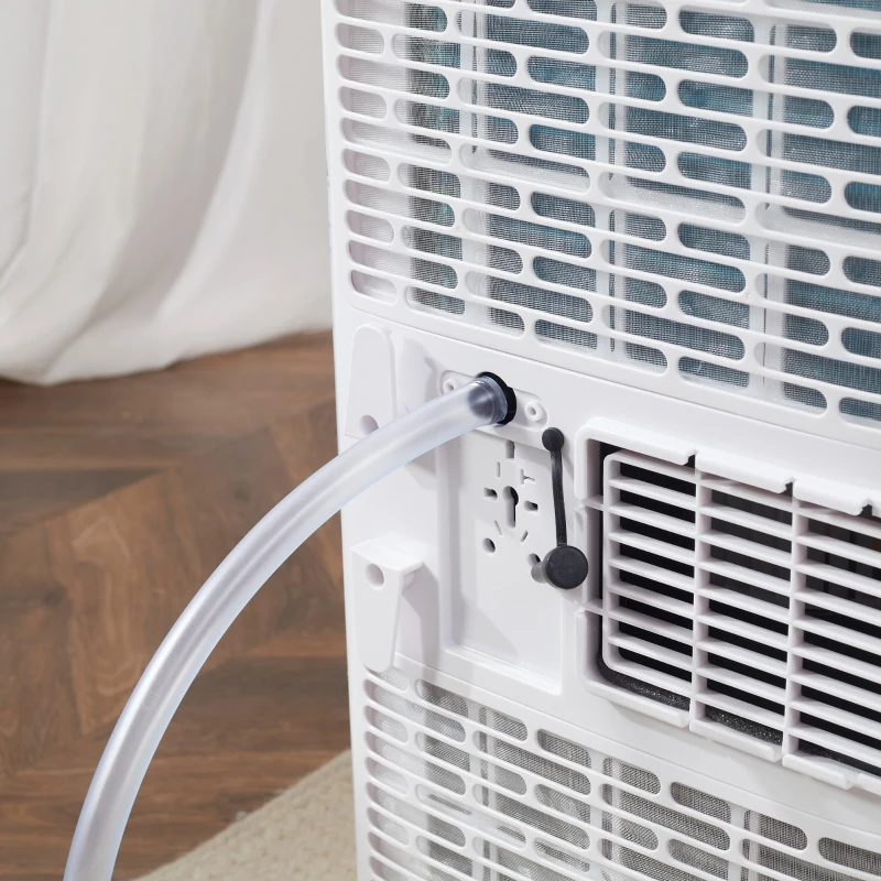 HOMCOM 9000 BTU Portable Air Conditioner, Smart Home WiFi Compatible, 4 in 1 Air Conditioning Unit, Dehumidifier, Fan with Remote, 24H Timer, Window Venting Kit, 20m², R290, A Energy Efficiency