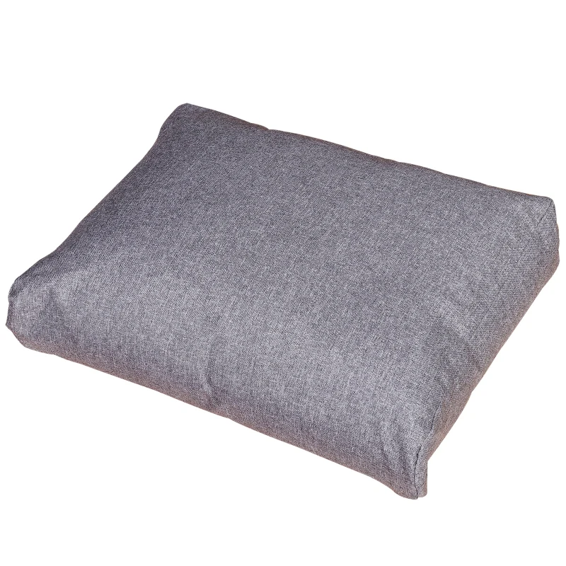 Outsunny Vierteiliges Gartenmöbel Set, Sitzgruppe, Sofa mit Sitzkissen, Tisch mit Stauraum, Polyester, Grau, 138 x 69 x 63 cm