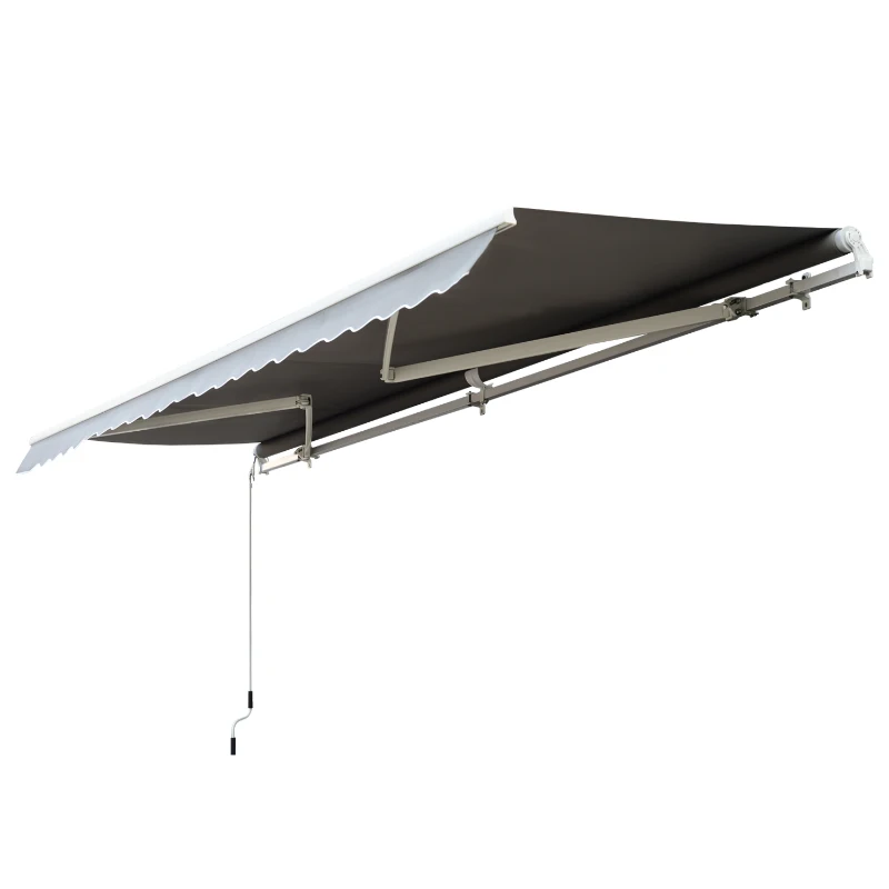 Outsunny Luifelslinger incl. afstandsbediening knikarmluifel balkon aluminium 5 x 3 m