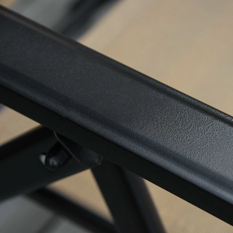 Outdoor Set of 2 Outdoor Sun Lounger 10-Position Adjustable Texteline Folding Reclining Chairs with Footrest for Patio Garden, Beige