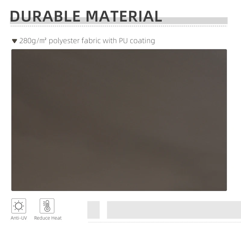 Outsunny Luifelslinger incl. afstandsbediening knikarmluifel balkon aluminium 5 x 3 m