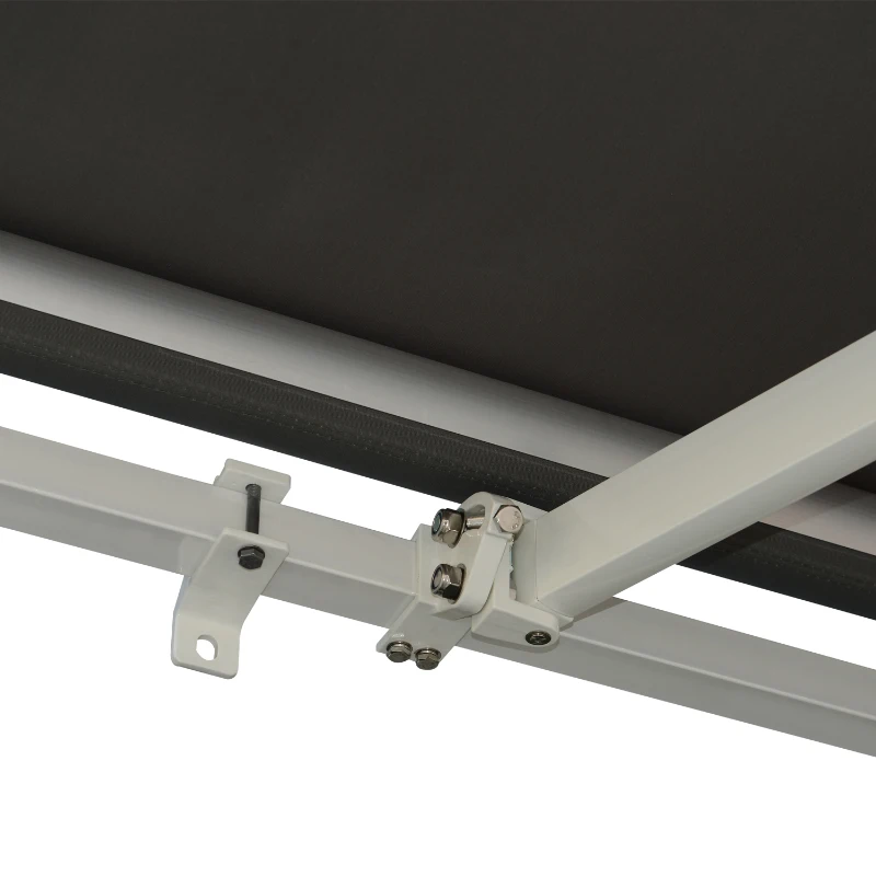 Outsunny Luifelslinger incl. afstandsbediening knikarmluifel balkon aluminium 5 x 3 m