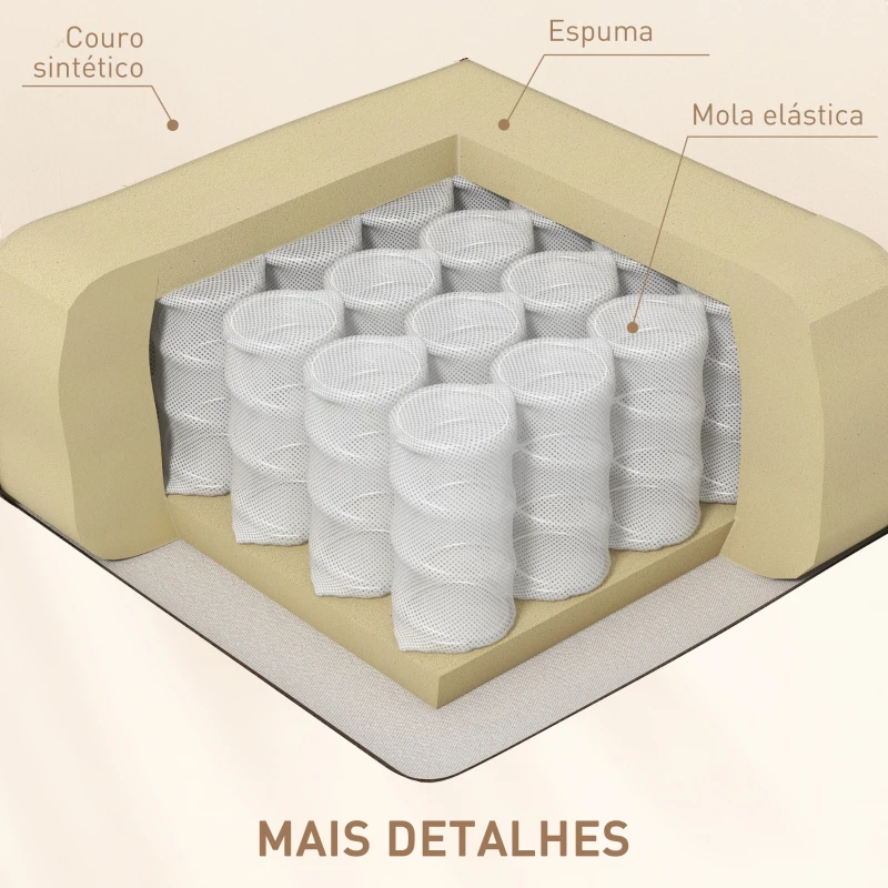 HOMCOM Poltrona de Massagem Reclinável até 150° com 8 Pontos de Massagem por Vibração Função de Aquecimento 85x94x104 cm Creme