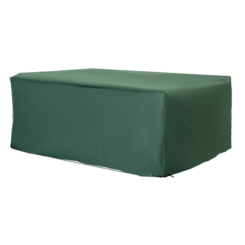 Outsunny Capa de Proteção para Móveis de Jardim 222x155x67 cm Capa Protetora para Mesa Exterior Impermeável Anti-UV Verde Escuro