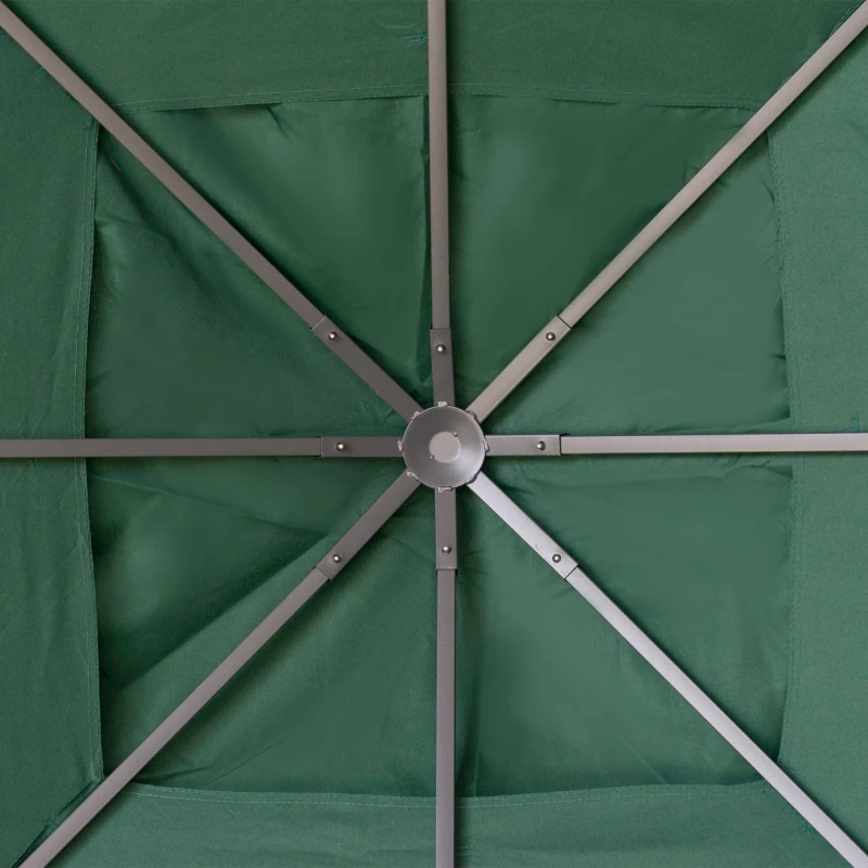 Outsunny Toldo de Substituição de 3x3m para Pérgola de Jardim com 8 Orifícios de Drenagem e Ventilação Verde