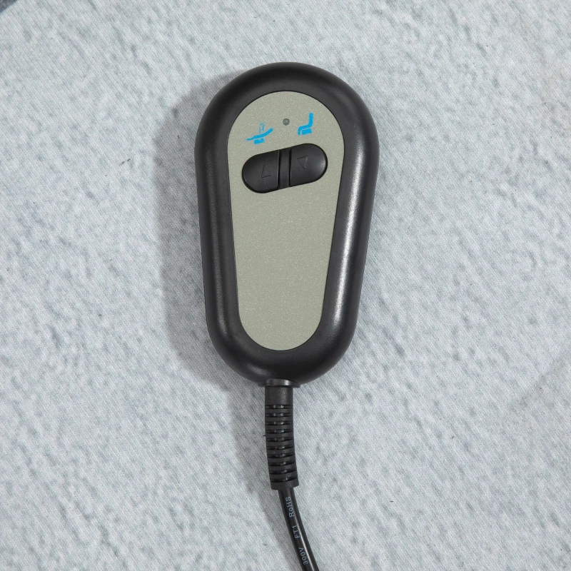 HOMCOM Opstastoel, massagestoel, verstelbare rugleuning, 8 massagemodi, elegant kunstleer, zwart, 88 x 92 x 106 cm