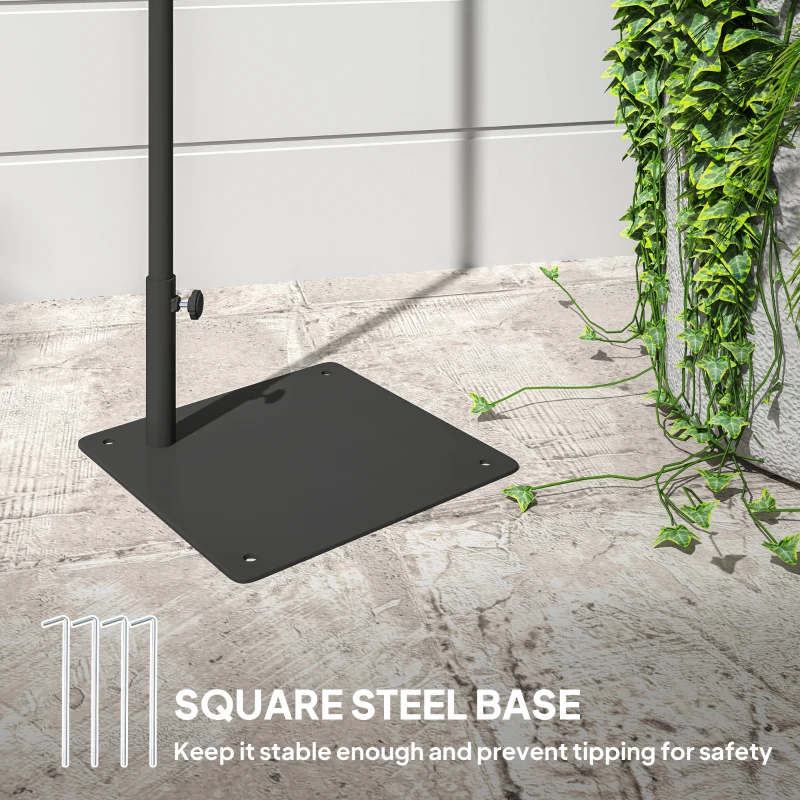 Outsunny Solar Staande Lamp Rattan Solarlampen met Lichtsensor Automatische Solarverlichting in Boho-Stijl IP44 Zwart+Geel