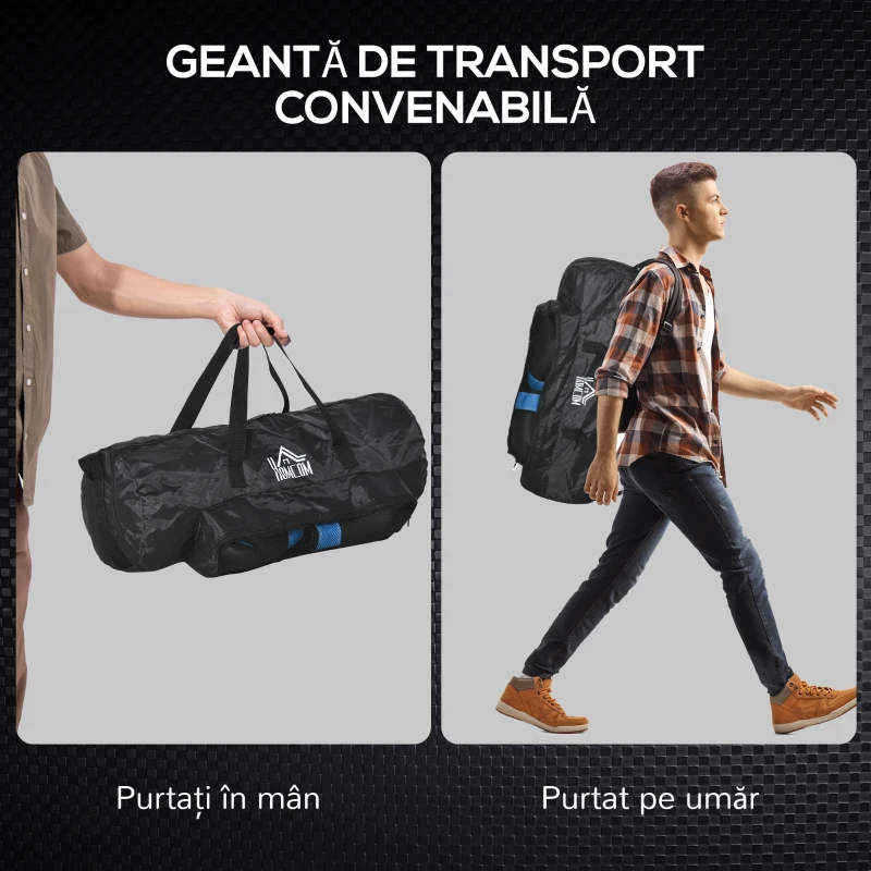 HOMCOM Set Sac de Box cu Mănuși, Cârlige și Geantă de Transport, Ø25x102 cm, Albastru