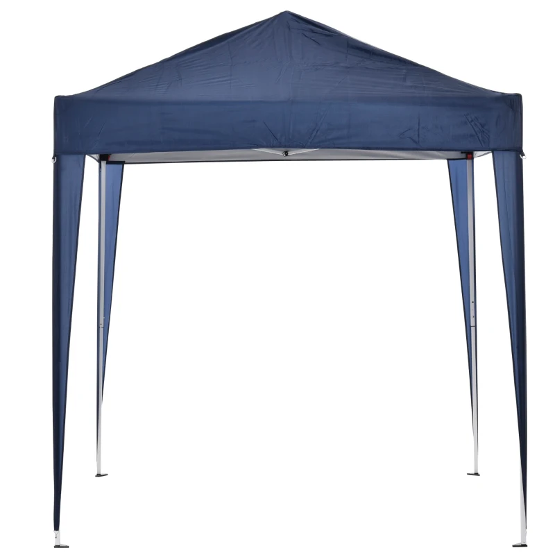 Outsunny Faltpavillon, Bierzelt, 4 abnehmbare Seitenwände, 2 Fenster, Metallrahmen, 2 x 2m, Blau
