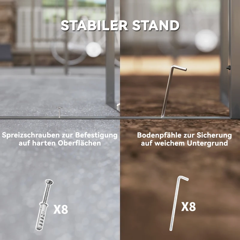 Outsunny 3 x 3 m Tuinpaviljoen, Dubbeldak-Design, UV30+ Bescherming, UV-bestendig, Zonwering, Metalen Frame, Crèmewit