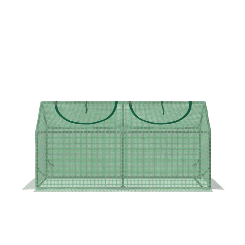 Outsunny Foliengewächshaus mit Fenster PE Treibhaus Tomatenhaus Frühbeet 120 x 60 x 60 cm Grün