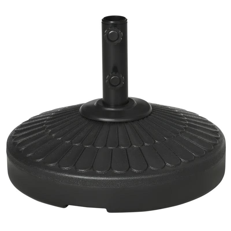 Outsunny Suport pentru Umbrela de Gradina cu diametrul 38-48 mm din Otel si HDPE cu Usa Laterala pentru Umplere, Ø48.5x36 cm