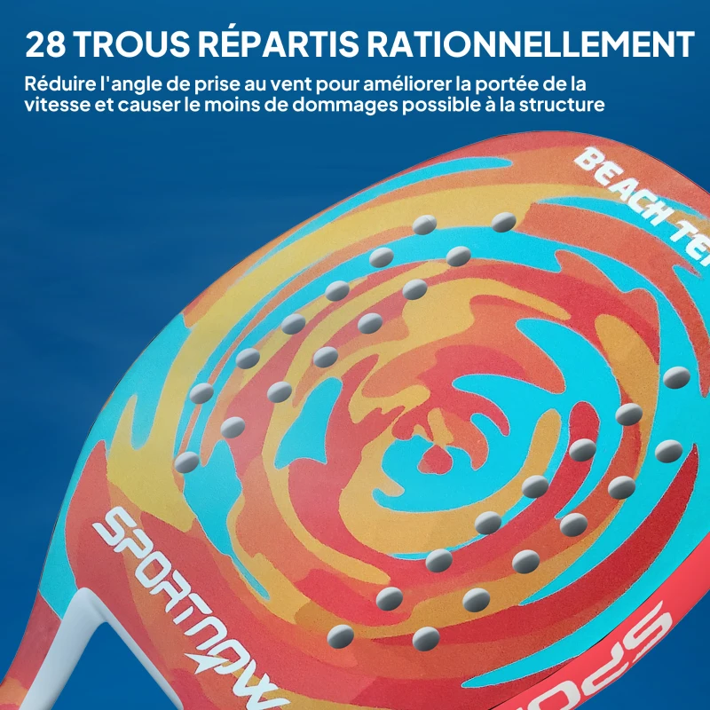 SPORTNOW Raquette de pickleball en fibre de carbone avec sac de raquette et poignée antidérapante, jaune