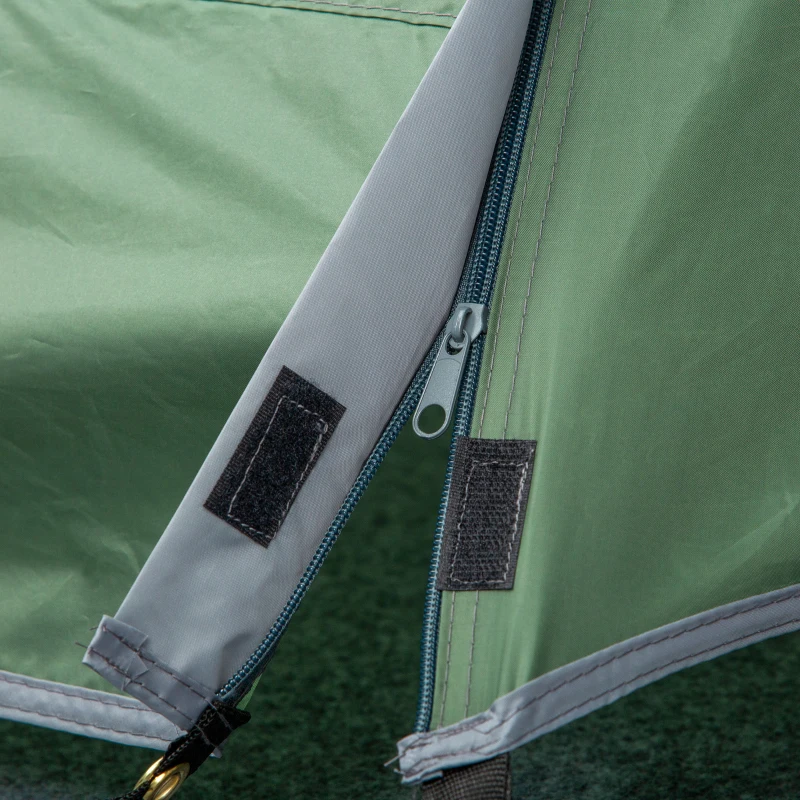 Outsunny Barraca Tenda Família para 2-3 Pessoas Dobrável À Prova de Água 2000+ mm À Prova de UV 20+ com Vestíbulo 426x206x154 cm Verde