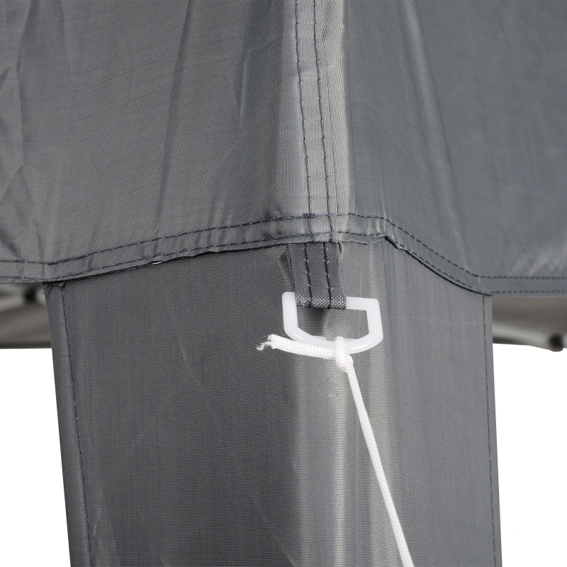 Outsunny Faltpavillon 2,4x2,4m Pavillon Faltzelt mit UV-Schutz, Partyzelt inkl. Tragetasche für Garten, Balkon, Stahl Grau