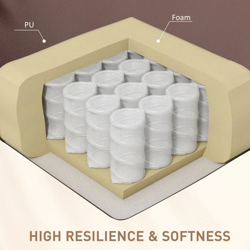 HOMCOM fotel do masażu fotel telewizyjny fotel z funkcją masażu sztuczna skóra drewno metal pianka kolor brązowy 94 x 99 x 99 cm