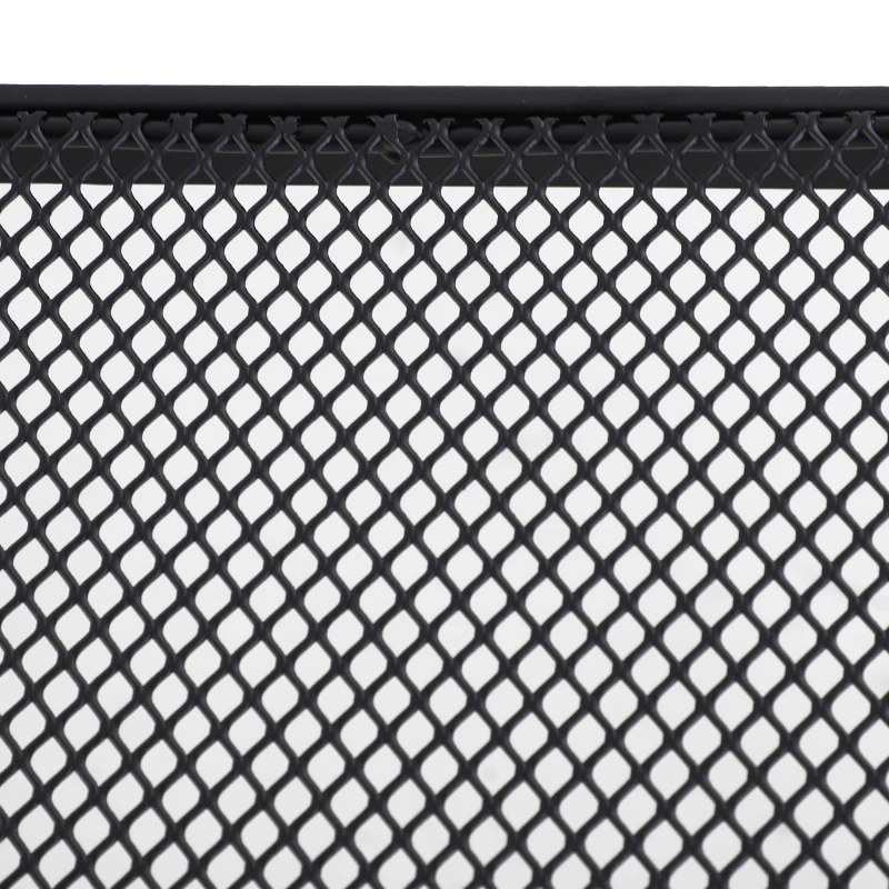 Outsunny Garten Couchtisch, Beistelltisch, Gartentisch, Kaffeetisch, Metall, Schwarz, Terrasse, 45 x 45 x 50 cm