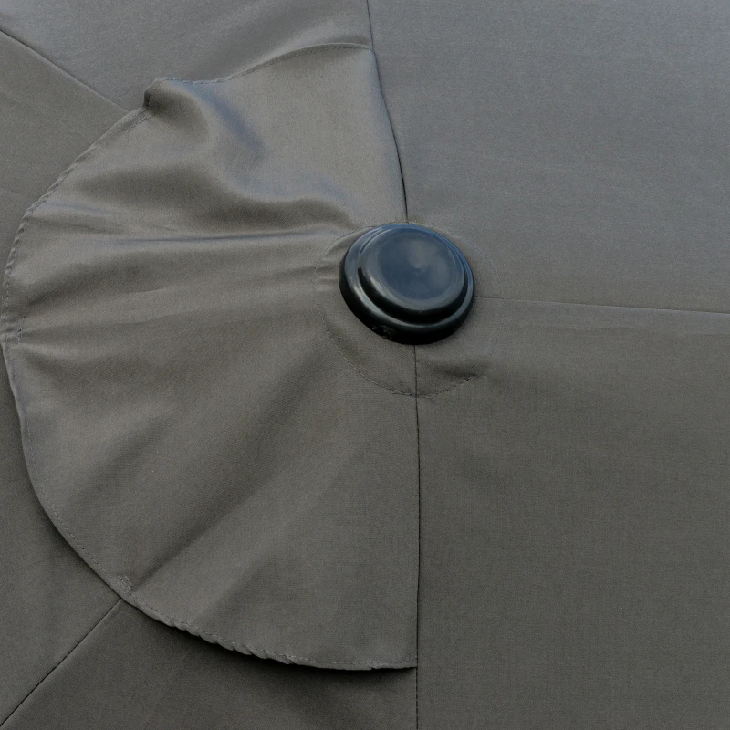 Outsunny Sonnenschirm Oval Dunkelgrau 440 x 260 cm