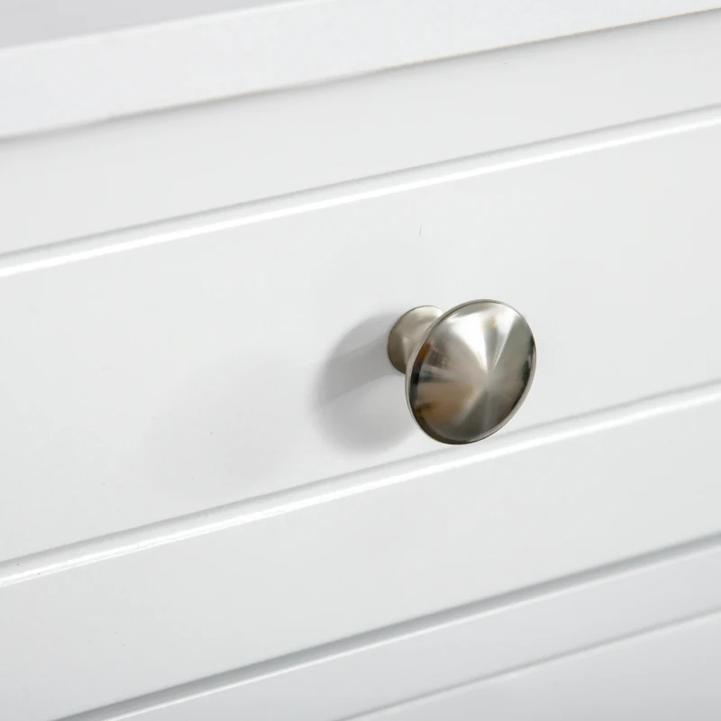 kleankin Mobile Bagno a 2 Ante con Ripiano Regolabile e 2 Cassetti in Legno, 60x30x75 cm, Bianco