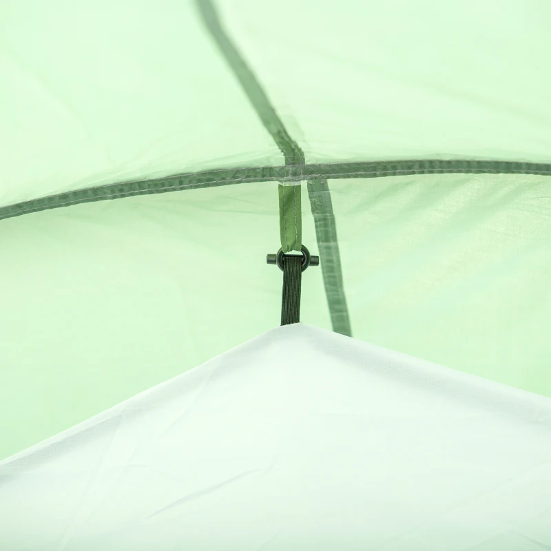 Outsunny Barraca Tenda Família para 2-3 Pessoas Dobrável À Prova de Água 2000+ mm À Prova de UV 20+ com Vestíbulo 426x206x154 cm Verde
