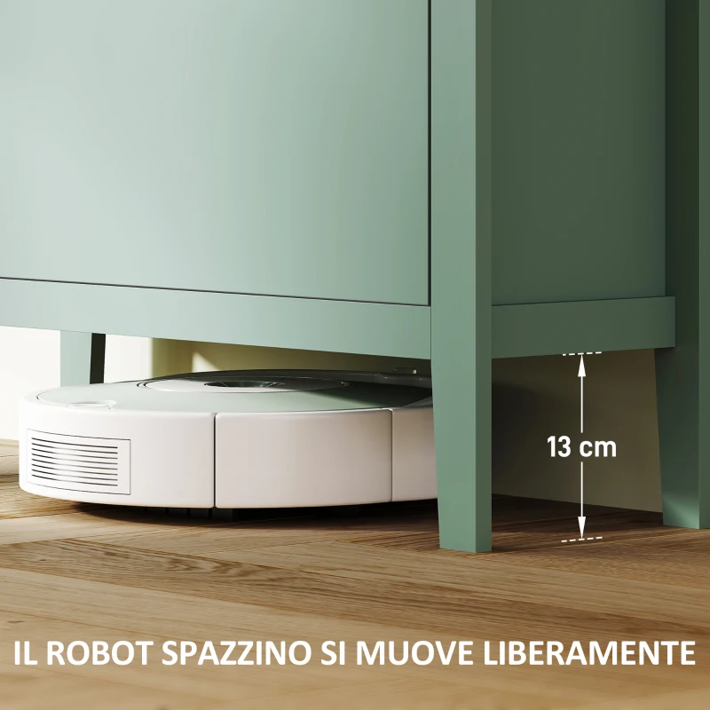 HOMCOM Scarpiera Slim 2 Cassetti per 14 Paia di Scarpe Taglia EU44 e Ripiani Regolabili, 80x24x95.5cm, Verde