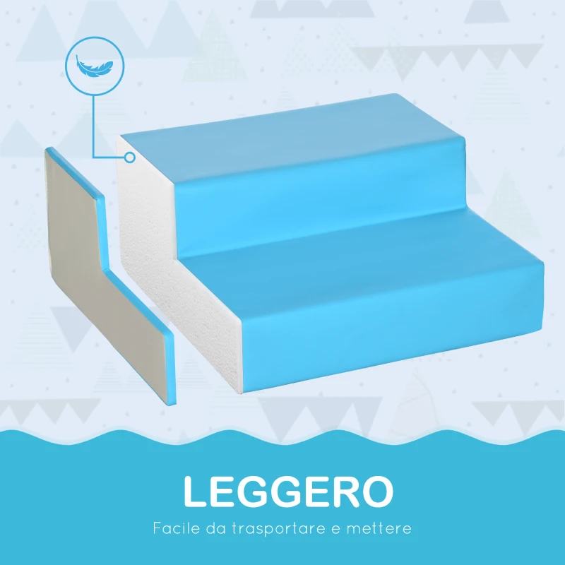 HOMCOM Set Costruzioni Morbide per Bambini 1-3 Anni da 6 Pezzi, in PU ed EPE Multicolore