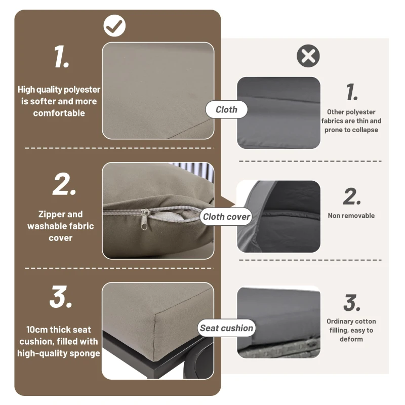 Modern Space-Saving L-Shaped Corner Sofa with Glass Coffee Table, Outdoor Garden Lounge Set for 4-5 People, 120L x 60W x 86H cm, Grey