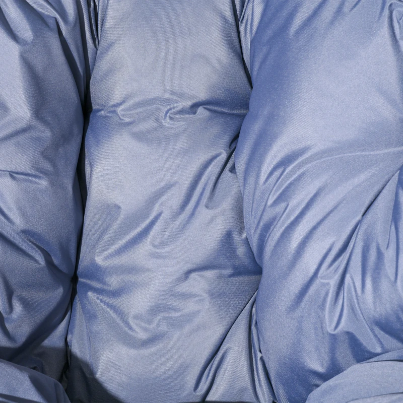 Outsunny Fotel Ogrodowy z Rattanu, Siedzisko Rattanowe, PE-Rattan, 89 cm x 75 cm x 143 cm, Szary+Czarny