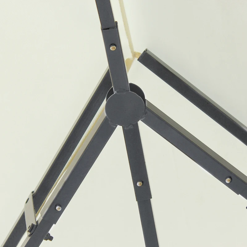 Outsunny Gazebo da Giardino 3x4 m con Tende e Tetto a 2 Livelli Bianco Crema