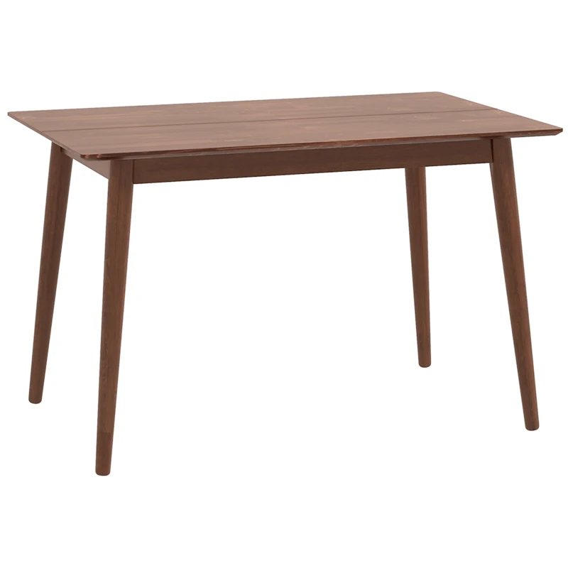 HOMCOM Tavolo da pranzo ampio per 4-6 persone in legno, 120x75x76 cm, Marrone