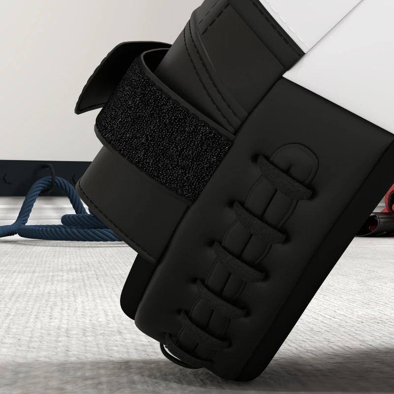 SPORTNOW Boxschlagpolster Boxhandschuhe mit Fingerschutz für Muay Thai Kickboxen Kampfkünste MMA 24 x 19 x 4 cm weiß