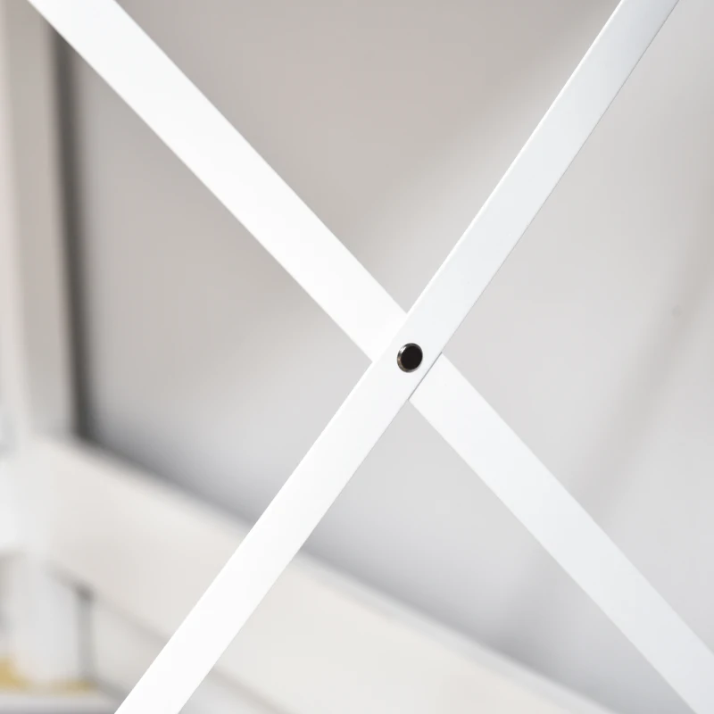 HOMCOM Scrivania con Spazio di Archiviazione, Scrivania Libreria in Legno Moderno con Mensole e Ampio Piano per Spazi Ridotti, Ufficio a Casa, Camera da Letto, 105 x 50 x 137,5 cm, Bianco