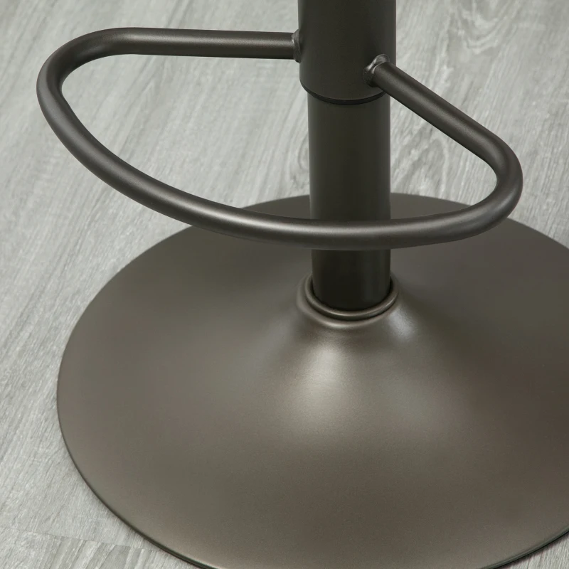 HOMCOM Set 2 Barhocker, drehbar mit Fußstütze und Höhenverstellung, 35x36x64-85cm, Braun