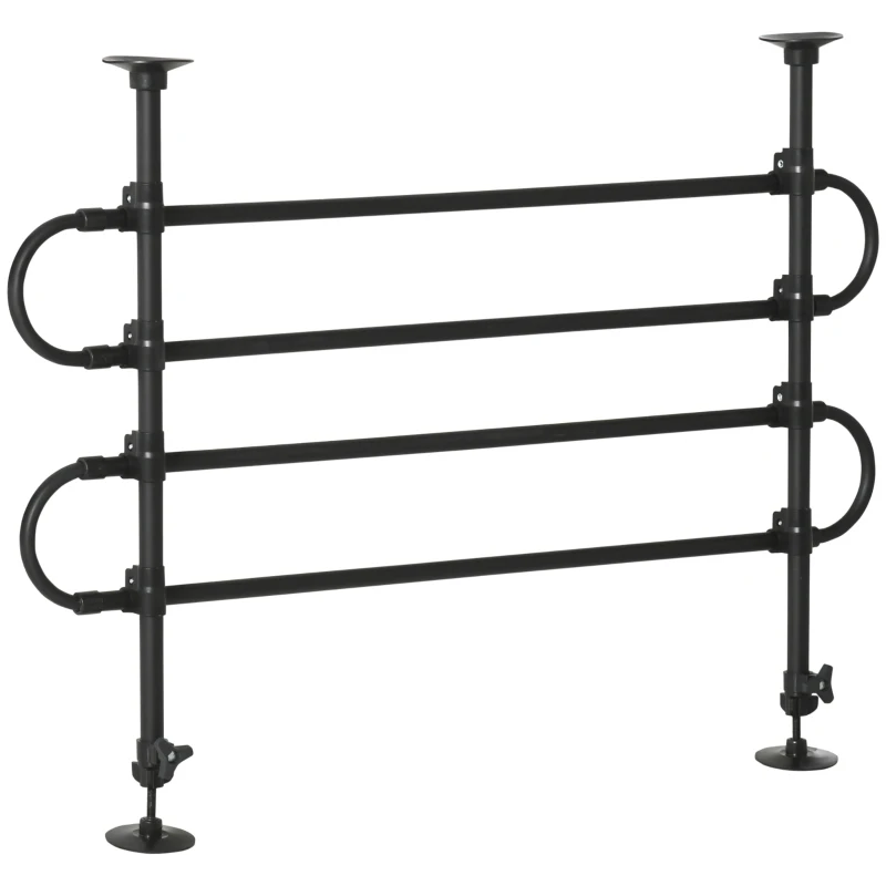 PawHut - Verstellbares Schutzgitter für Haustiere, passend für jedes Auto, Schwarz