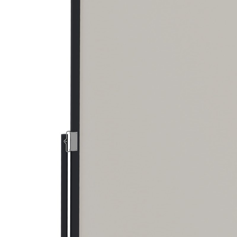 Outsunny Store laterale Parasole Paravento retrattile dim. 3L x 1,40H m alluminio Poliestere Anti-UV Alta densità 180 g/m² Grigio