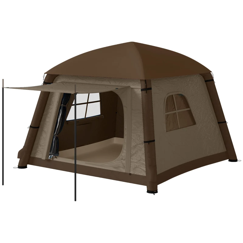 Outsunny Tenda gonfiabile 1-2 persone per 4 stagioni con pompa, porte e finestre
