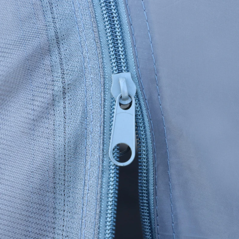 Outsunny Tenda Pop Up da Campeggio per 3 Persone, Impermeabile, Leggera, Ventilata, Facile da Montare, con Grande Porta e 4 Finestr, 2,5L x 1,94l x 1,6H m, Fibra Vetro Poliestere Oxford, Blu e Verde