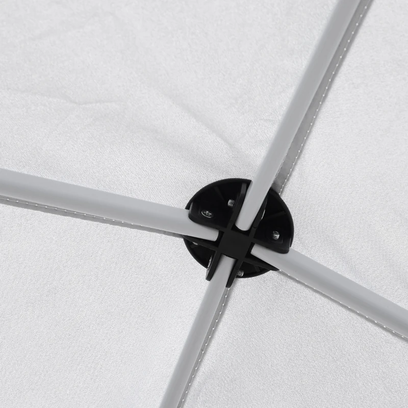 Outsunny Gazebo Pieghevole 2,5 x 2,5 m Wasserdicht mit Seilen und Heringen, aus Stahl und Oxford-Gewebe, Weiß